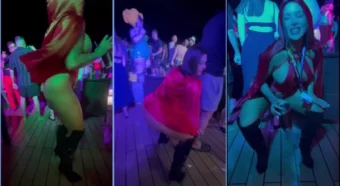 A mulher do Dessinha tá na balada cheia de animação e querendo se divertir