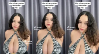 Baileshot com uma peituda gostosa se exibindo