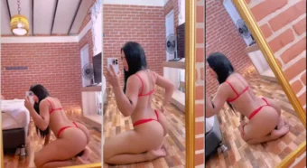 Cata Gonzalez de calcinha vermelha na bagunça liberada!