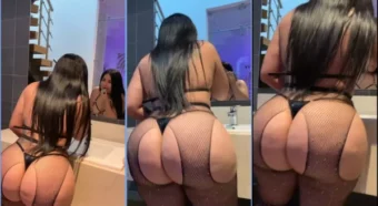 Lisca com aquele bundão bem grande dando um showzinho no banheiro
