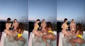 Paty Doce relaxando na banheira com seus peitões brasileiros