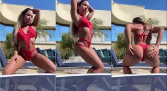 Mulher Melão se despindo totalmente