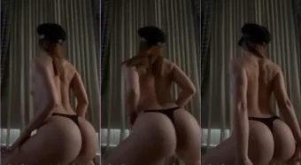 Valens Rodriguez fazendo um striptease, rebolando de um jeito bem sensual