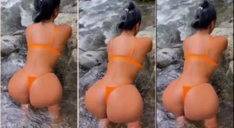 Vídeo da andreamolina no lago com calcinhas