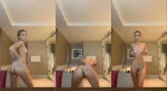 Vídeo de uma loira tatuada arrasando na sua exibição!