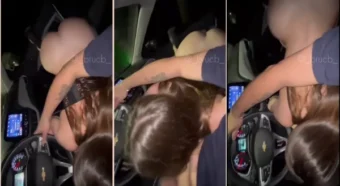 Bruna, com seu corpo incrível, se divertindo na sacanagem dentro do carro