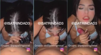 Olha a @isatrindad3 cheia de tesão enquanto dá uma chupada!