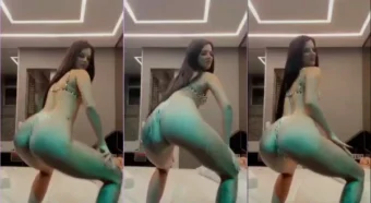 Raissa só de calcinha e soutien, sambando toda provocante