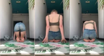 Se divertindo em um vídeo ao vivo do OnlyFans