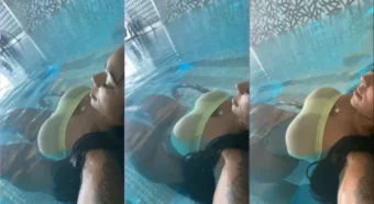Valentina Ferraz em um vídeo ousado na piscina