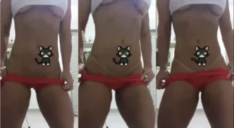 Vídeo caseiro da garota tirando a calcinha