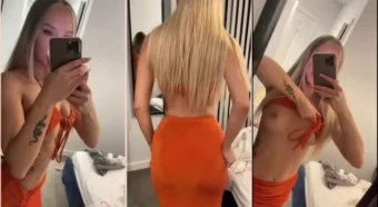 Zara Yasmin, toda irresistível, se exibindo na frente do espelho do quarto