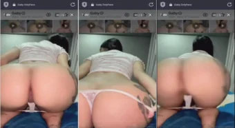 A Gabriela Uribe se pôs de quatro e tirou a calcinha, deixando tudo à mostra