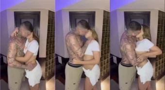 Adhanna tá curtindo um momento caliente com um cara tatuado, mostrando todo seu lado ousado