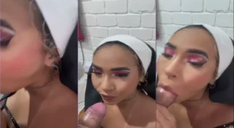 Allanna Jhessy curte uma bijuteria na boca