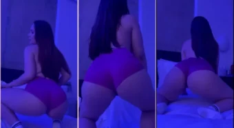 Dayana Santos fazendo um video caseiro e exibindo seu corpão na cama