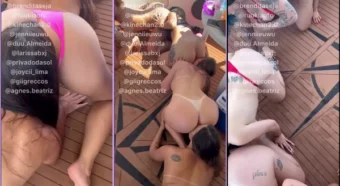 Giovana Grecco e suas amigas se divertindo de um jeito pra lá de gostoso