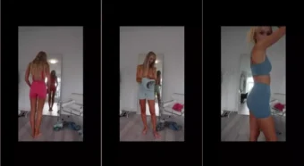 GwenGwiz se trocando no quarto