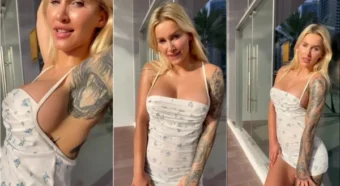 Jill Hardener, a loira tatuada, brilha em seu vídeo picante do OnlyFans