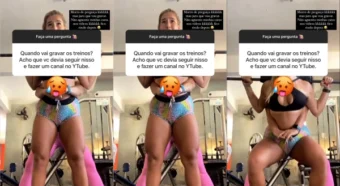 Vídeo caseiro da Isadora Vale malhando na academia com a amiga