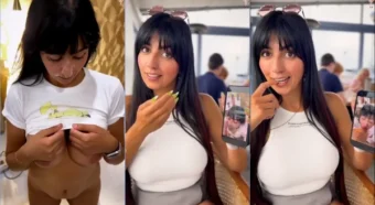 Aaliyahyasin, essa morena safada, levando um banho de amor no rosto