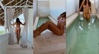 Lucia Javorcekova, a gostosona do OnlyFans, arrasa com um strip na piscina!