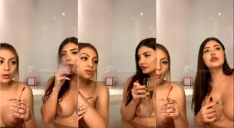 OnlyFans de graça: Aline Faria peladona na banheira com a Mari Avila