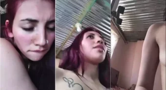 Vídeo da novinha com o vibrador bem encaixado na xota