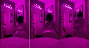 Vídeo da Valka rebolando de roupão no quarto