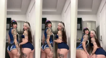 Yasmin e a amiga deliciosa de shortinho arrasando!