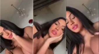 Ayla Souza, sem sutiã, causando com os peitos à mostra