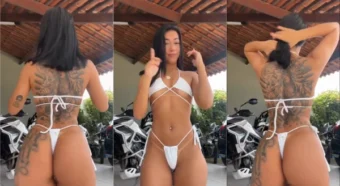 Lais Miranda, uma morena irresistível de calcinha branquinha!