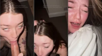 Olivia Keane, uma bela jovem, se divertindo ao chupar um brinquedinho