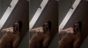 OnlyFans da Ana Gandica mostrando os peitões na frente do espelho