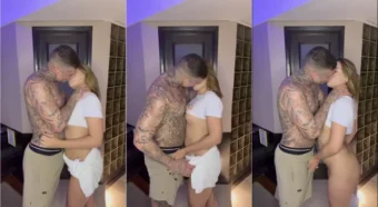 Rhayza Adhanna colando um beijinho no boy
