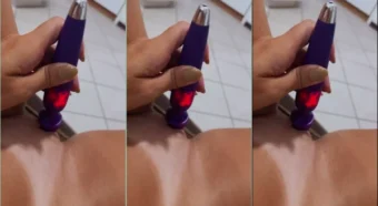 Tati Eliasquevici se divertindo à beça com seu vibrador na pepeca