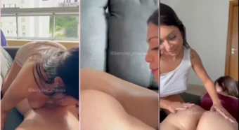 Vídeo quente da White Fairy com a amiga lésbica