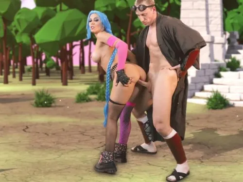 Xxx tube fudendo gata de cabelo azul em pé