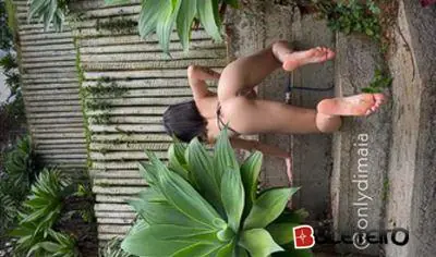 Buceta na praia: Dimaia pelada no quintal