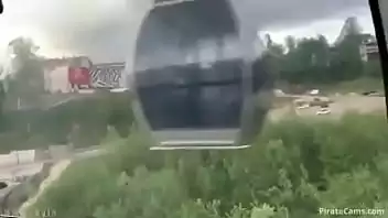 Casal transando no teleférico