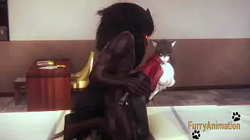 Mulher fazendo sexo com gato